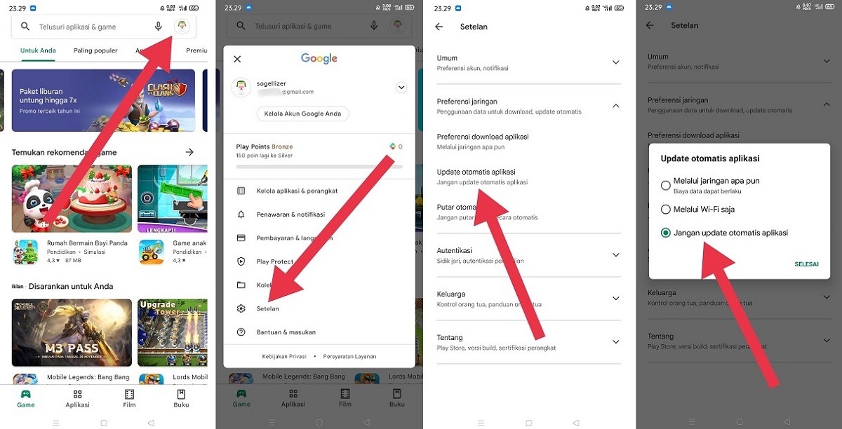 Disable Play Store Auto Update