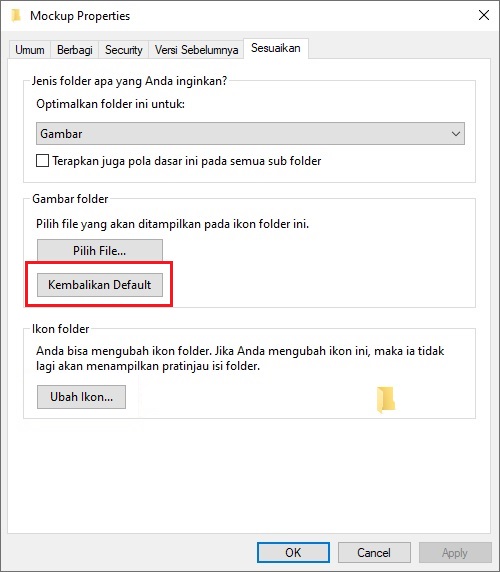 Kembalikan Default