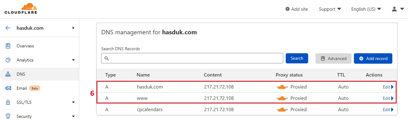 DNS Cloudflare