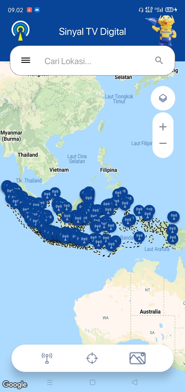 Lokasi Pemancar Siaran TV Digital