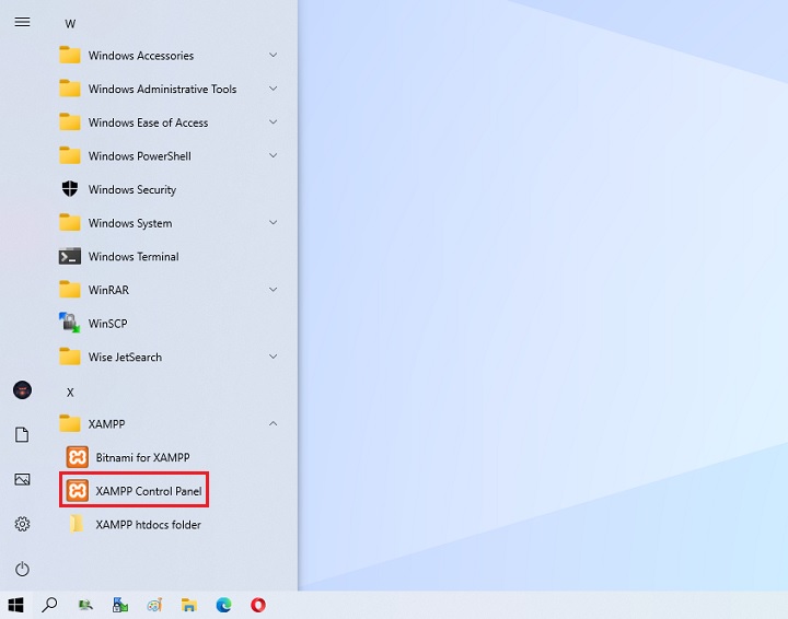 XAMPP Control Panel