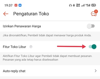 Fitur Toko Libur - Cara Hapus Toko Di Shopee