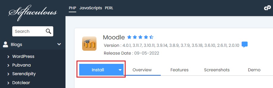 Install Moodle