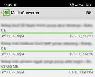 Hasil Convert M3U8 ke MP4