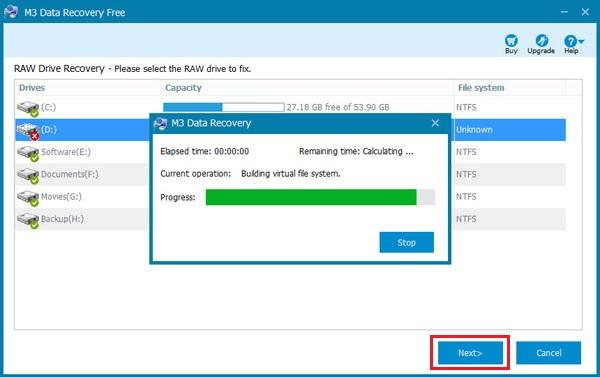 M3 Data Recovery Scan