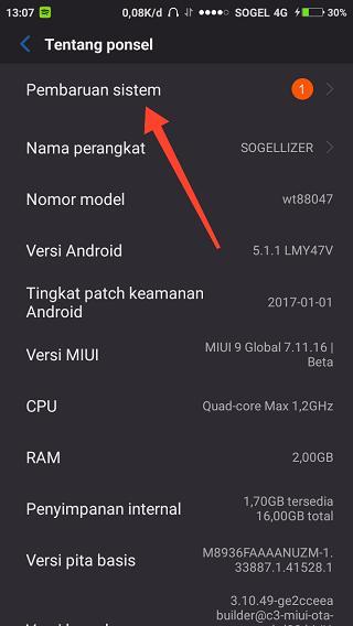 Pembaruan Sistem Android