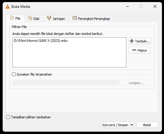 Konversi MKV ke MP4 dengan VLC