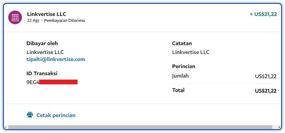 Payout Linkvertise ke Paypal
