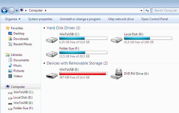 Windows 7 di Flashdisk